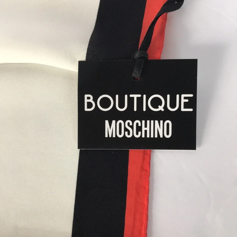 Boutique Moschino Cupcake Scarf 100% Silk Made in Italy NWT